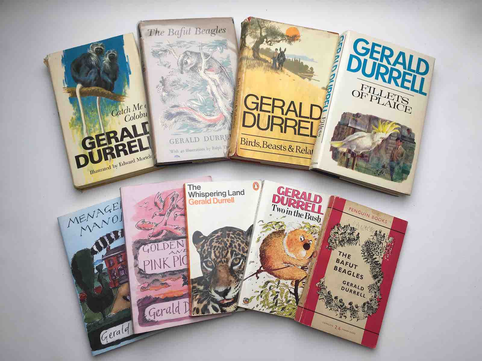 Items from the Gerald Durrell collection of Alexandra Plane