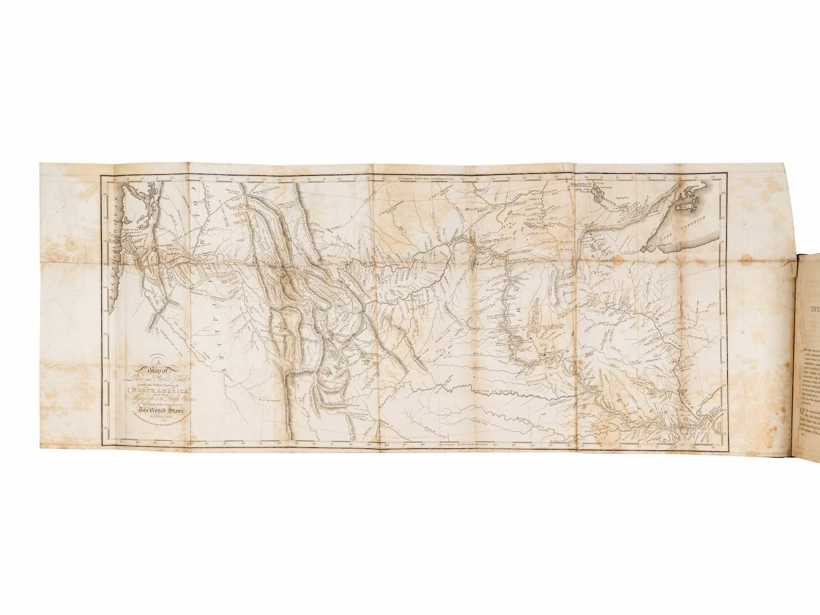 Meriwether Lewis and William Clark. Travels To The Source Of The Missouri River, And Across The American Continent To The Pacific Ocean... In… 1804, 1805, And 1806. L, 1817. Third English Edition, With The Important Map As Frontispiece.  Estimate: $4,000 - $6,000