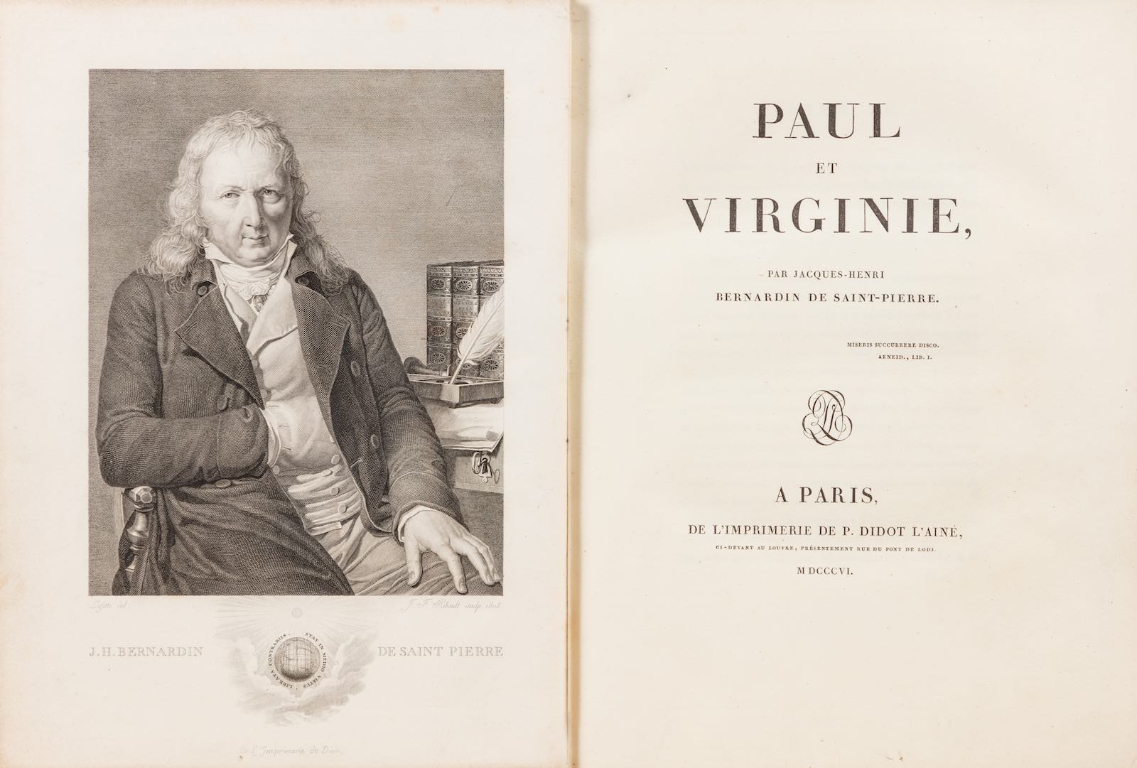 Bernardin de Saint-Pierre. Paul et Virginie. Paris, 1806. Magistrale reliure de Simier pour la duchesse de Berry, est. 80,000.00-120,000.00€