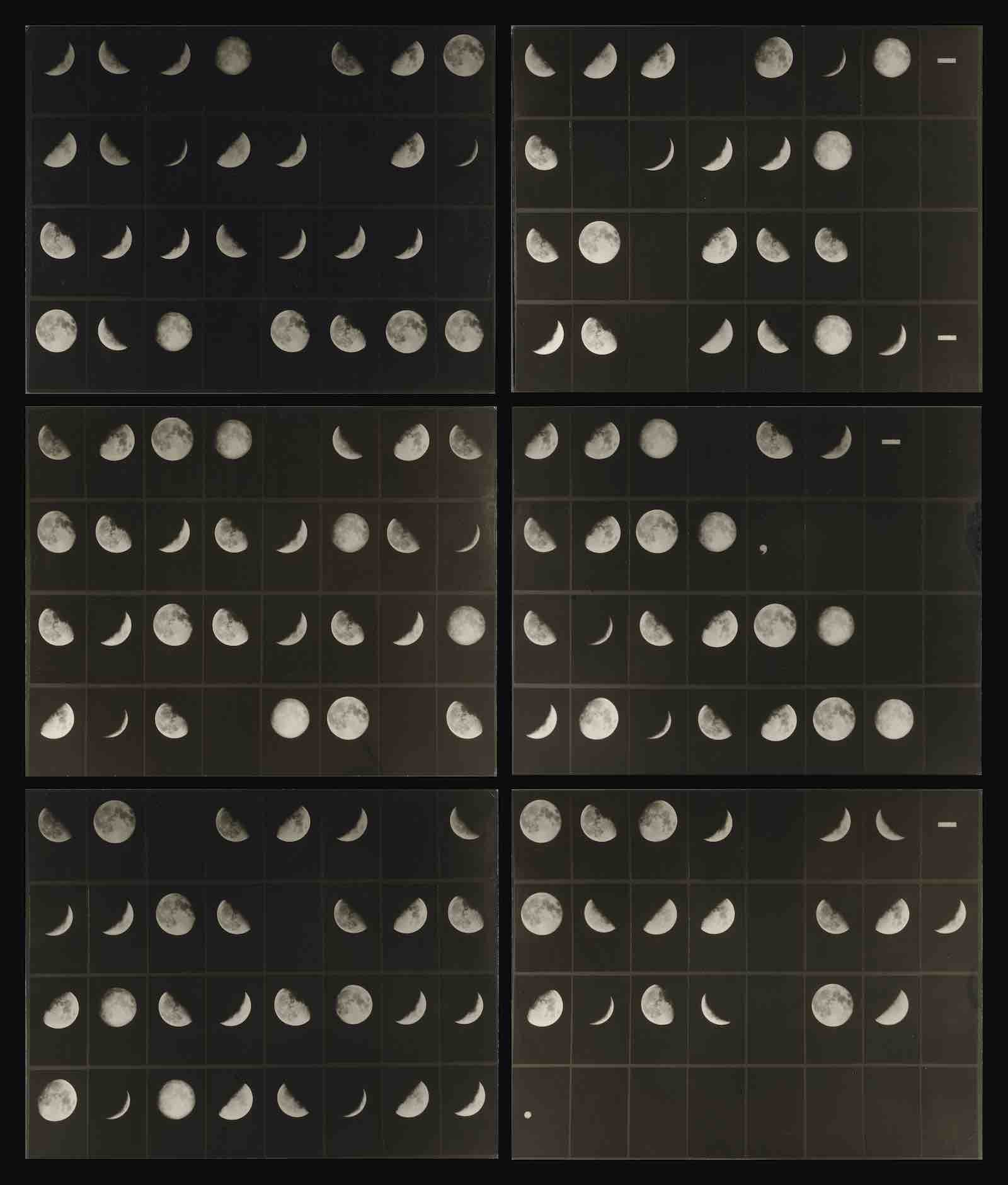 Lunar Sentence I (Maquette), 1978, Leandro Katz. Gelatin silver print.