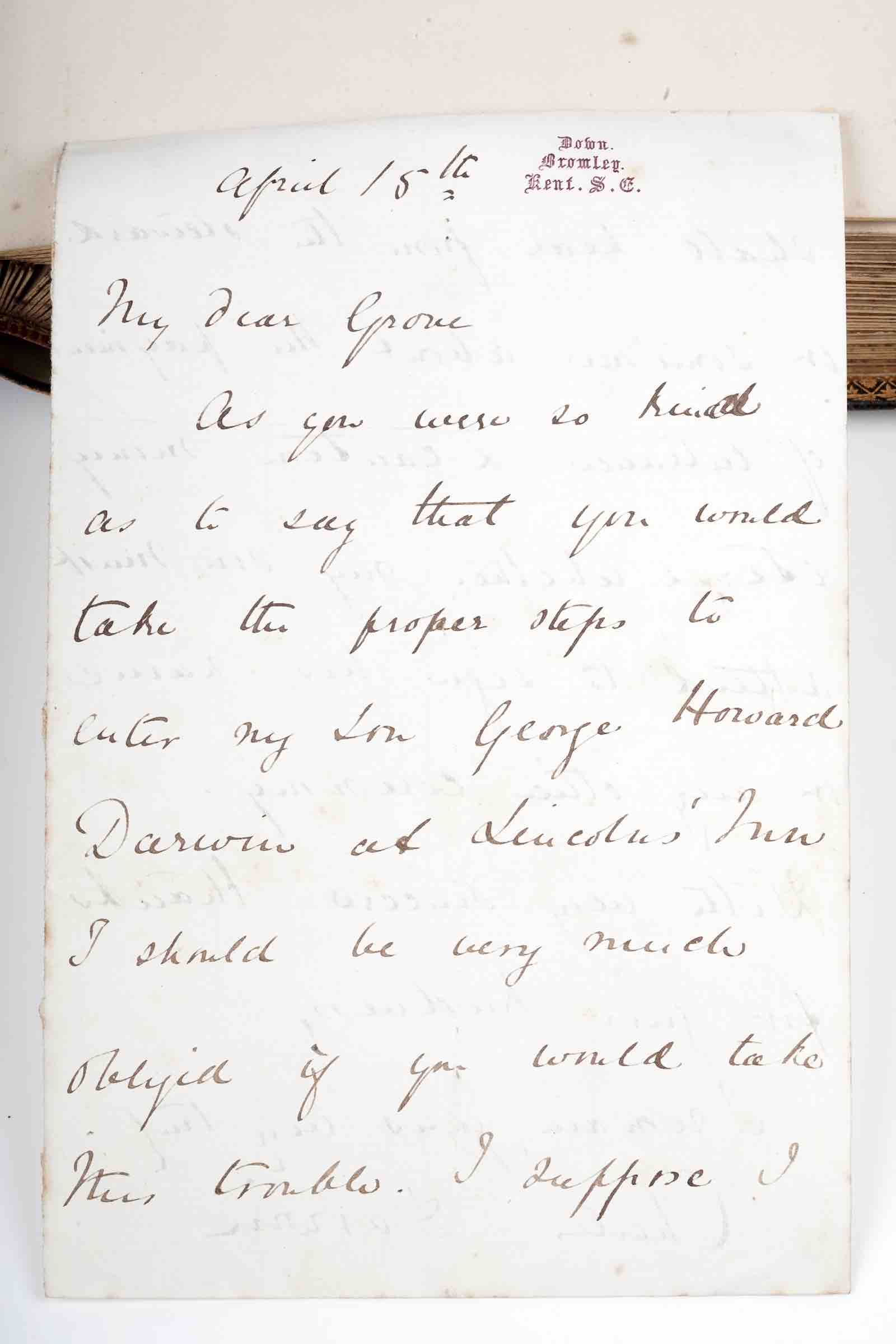 The Darwin letter
