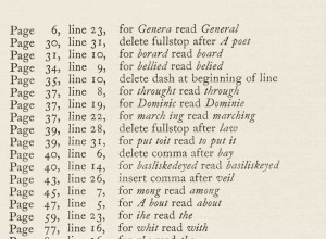 A section of the errata slip for James Joyce’s Ulysses