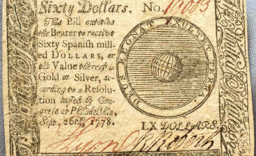Philadelphia Continental Congress paper currency
