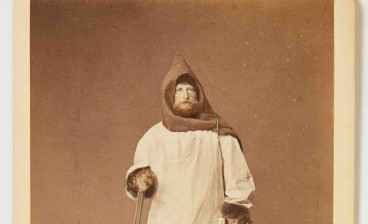 Louis Palander in polar outfit photographed at his arrival in Japan.