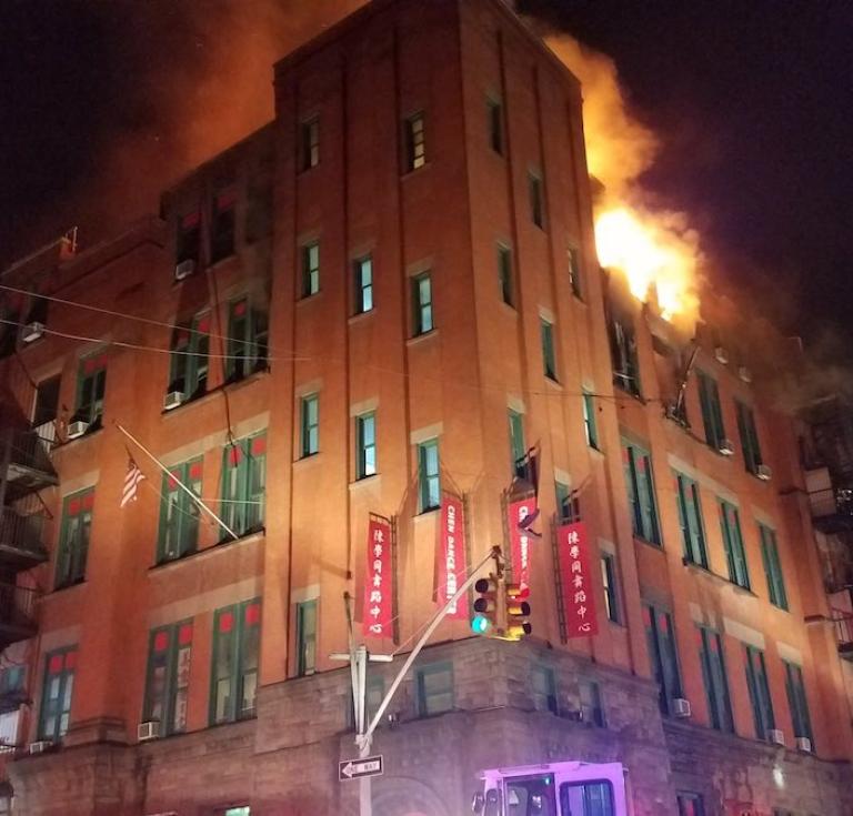 Fire Mulberry Street building 