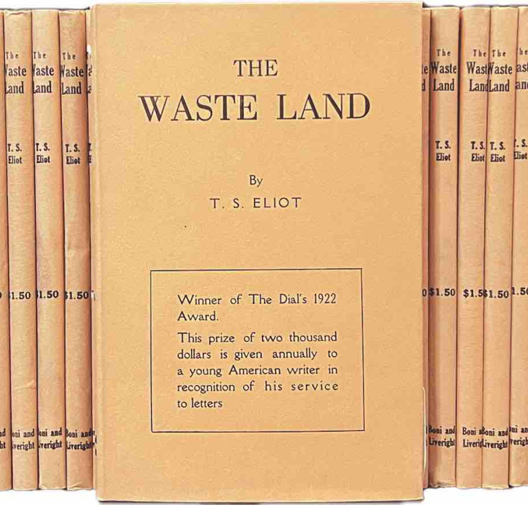 34 copies of first edition, second printing of The Waste Land from the collection of Dial editor Scofield Thayer