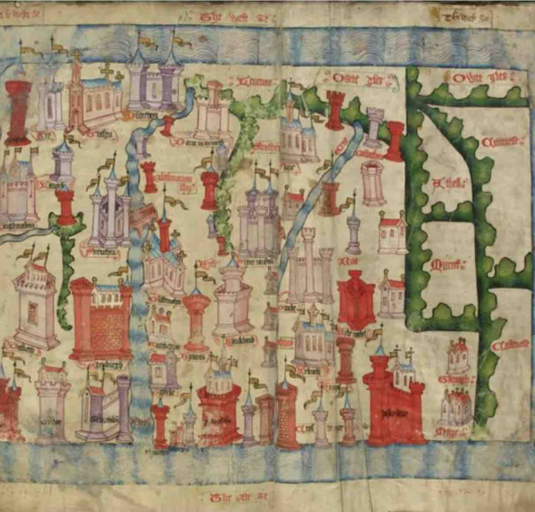 Map of Scotland from Chronicle of the History of Britain by John Hardyng, England, 1457